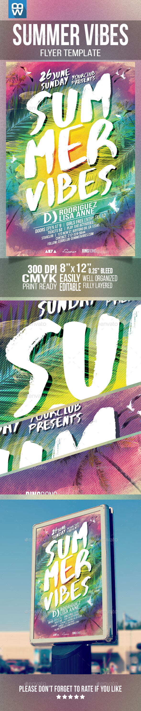 Summer Vibes Flyer Template
