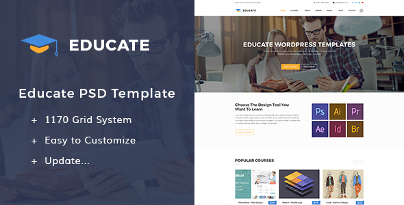 Educate - Education PSD Templates