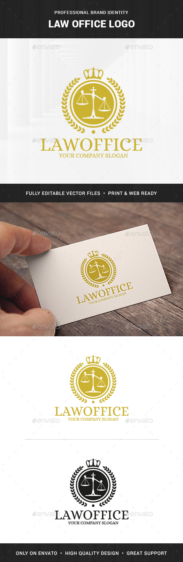 Law Office Logo Template v2 - Crests Logo Templates