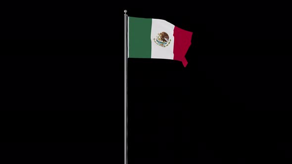 Mexico Flag Pole Loops With Alpha alt