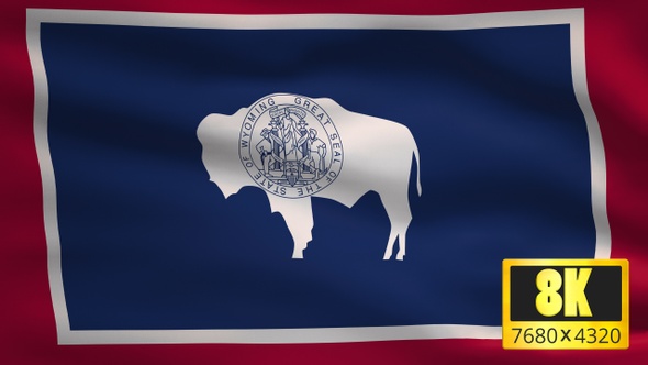 8K Wyoming State Flag Background alt