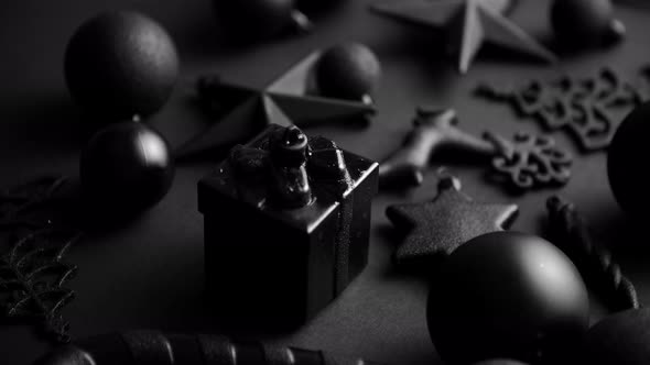 Christmas Minimalistic and Simple Composition in Mat Black Color alt
