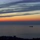Aerial view of the city by the sea at sunset - VideoHive Item for Sale