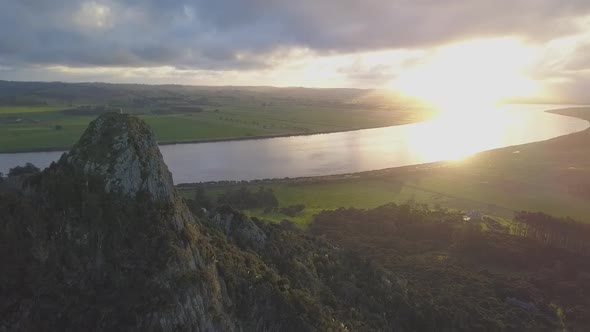 Beautiful sunset in New Zealand