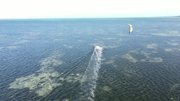 Zanzibar Tanzania  Kitesurfing Near the Shore alt