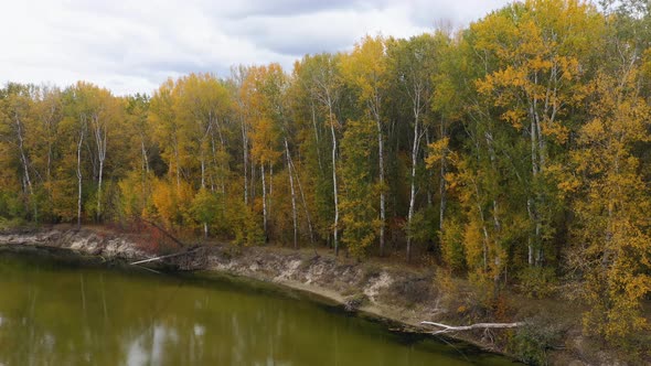 Amazing River Landscape at Autumn.