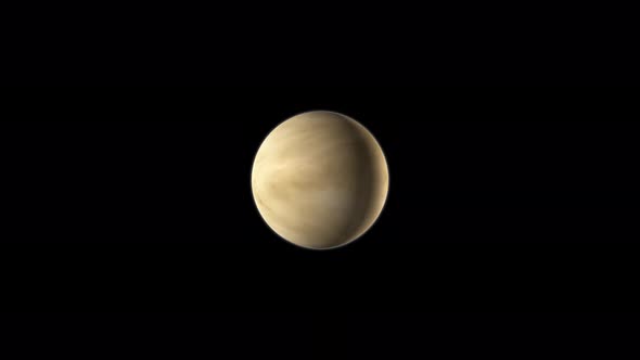 Planet Venus with Atmosphere 4K Space Scene. Vd 1151
