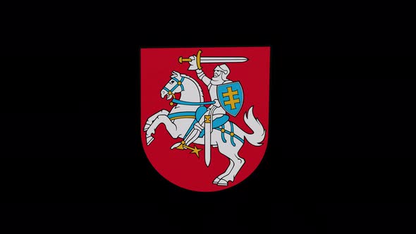 Coat Of Arms Of Lithuania With Alpha Channel  - 4K alt
