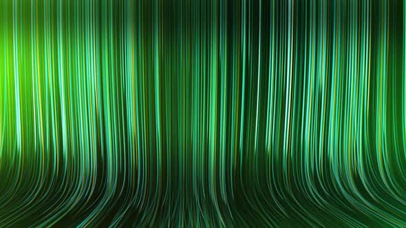 Green Lines Abstract FLuid Down Background 4k