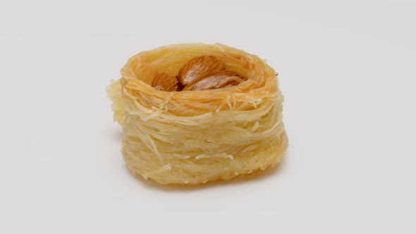 Turkish Baklava Cake Isolated on White Background