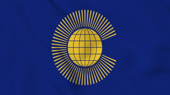 Commonwealth  flag seamless closeup waving animation. Vd 2048