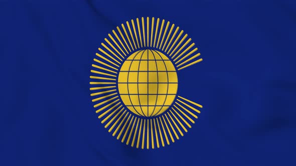 Commonwealth  flag seamless closeup waving animation. Vd 2048 alt