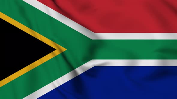 South Africa flag seamless waving animation
