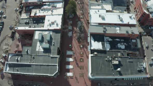 Aerial Drone Shot Tilting Up to Reveal Mountainscape Over Boulder Colorado alt