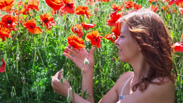 Woman In Poppy Field alt