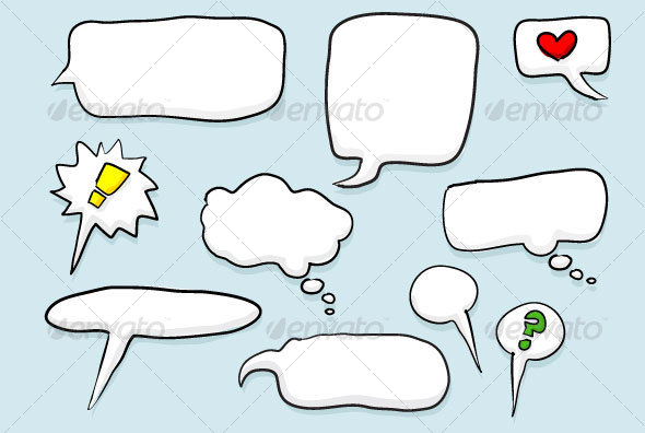 Word and Thought Bubbles - Miscellaneous Characters
