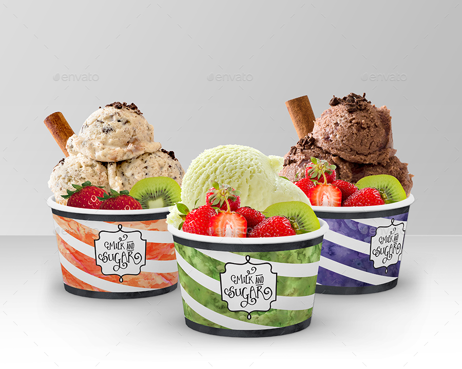 Download Packaging Mock Up Ice Cream / Yogurt Cup / Cone by ina717 ...