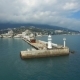 Lighthouse And Breakwater At The Harbour - VideoHive Item for Sale