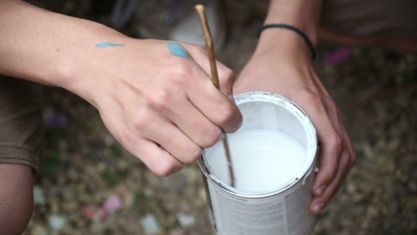 Stir The Paint In Jar