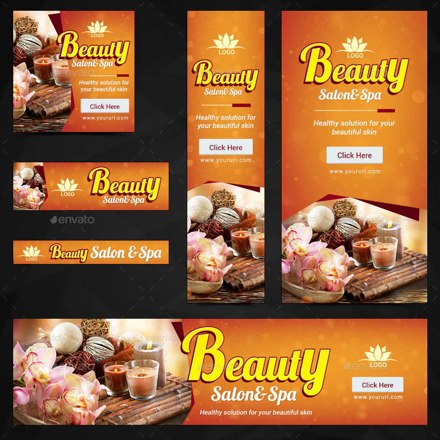 Beauty And Spa Banners Bundle 6 Sets 108 Banners By Hyov Graphicriver