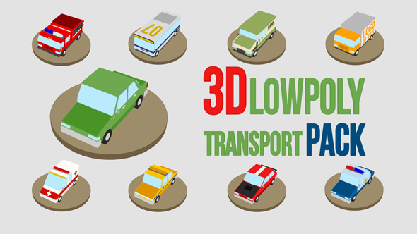 3D Low Poly Transport Pack