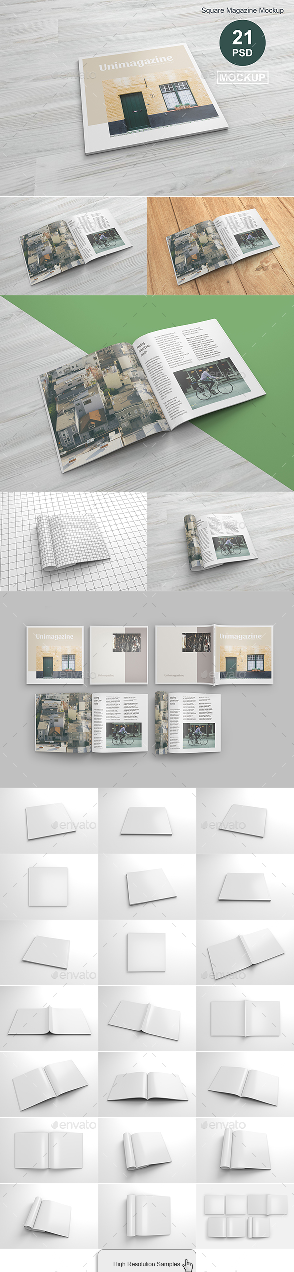 Square Magazine Mockup - Magazines Print