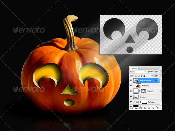 Isolated Customizeable Jack-O-Lantern - Miscellaneous Backgrounds
