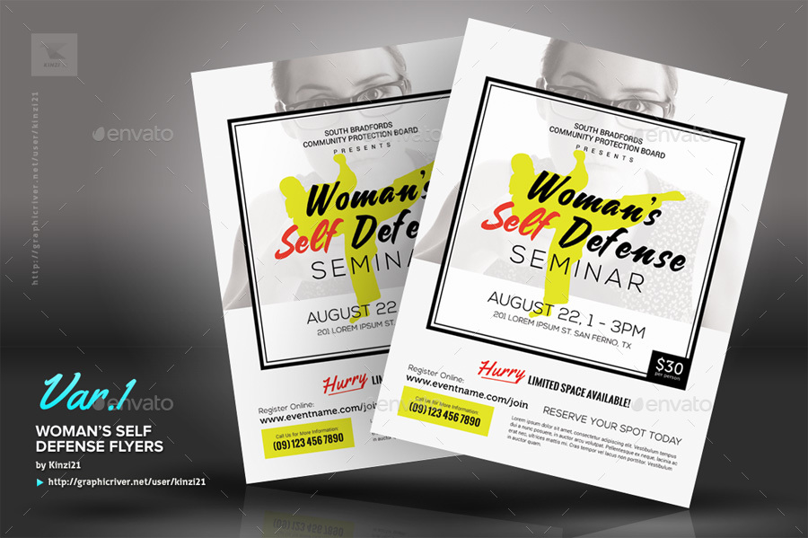 womans self defense flyer templates by kinzi21 graphicriver self defense class flyer template