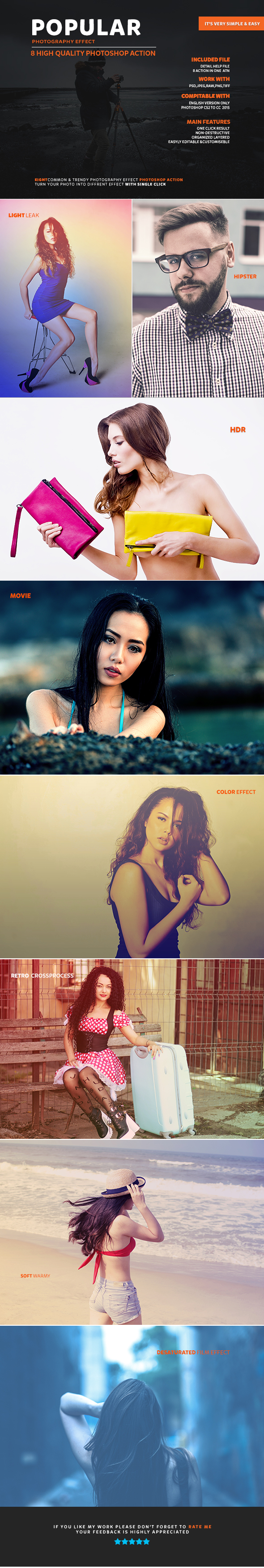 Popular Photo Effect - Photo Effects Actions