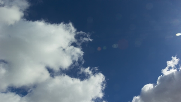 Moving Clouds And Blue Sky 