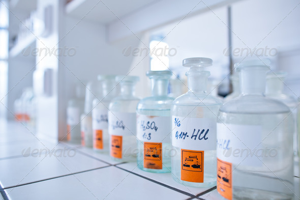 chemistry lab (shallow DOF) - Stock Photo - Images