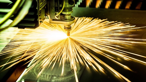 CNC Laser Cutting Of Metal, Stock Footage | VideoHive