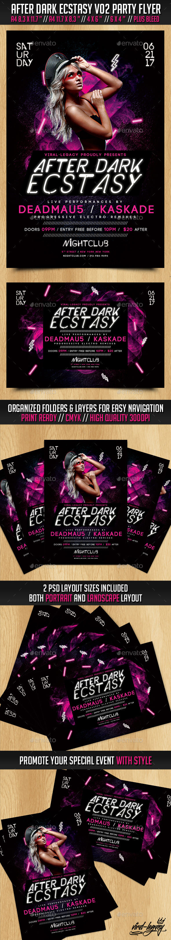 After Dark Ecstasy Volume 02 - Events Flyers