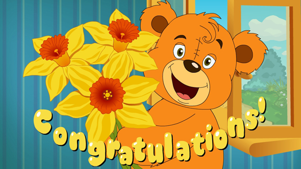 Animated Greeting Card With Bears