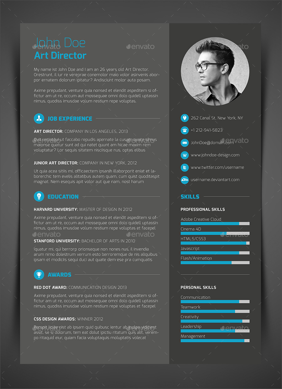 3 Piece Resume Cv Cover Letter By Bullero Graphicriver