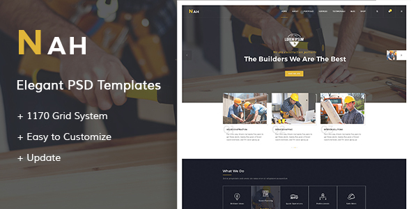Nah - Construction PSD Templates - Business Corporate