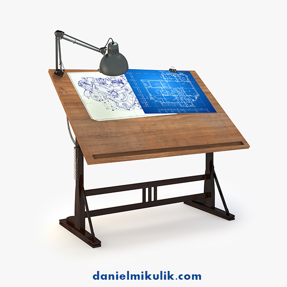 Blueprint Desk with - 3Docean 16576610