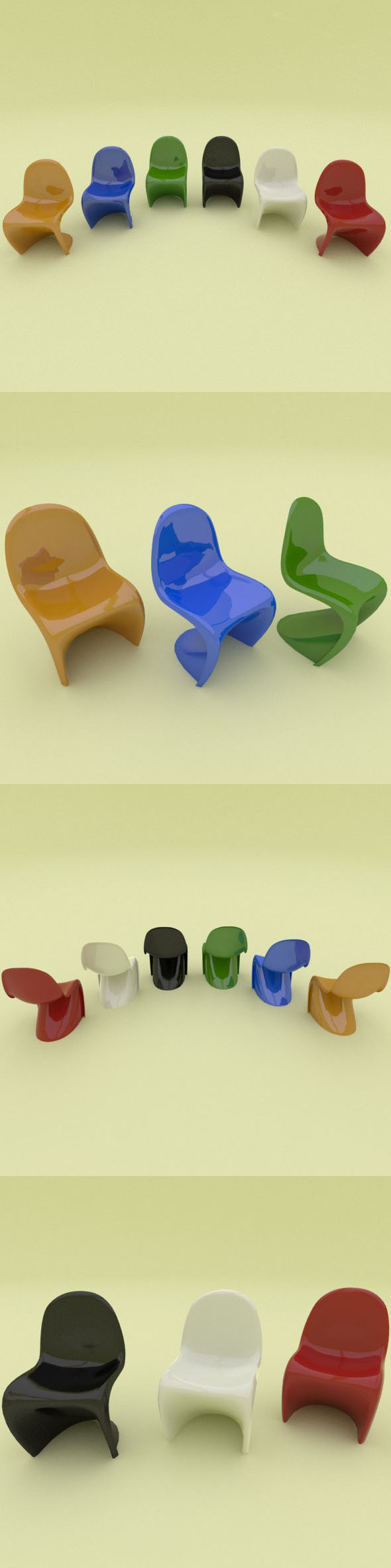 Panton plastic Chair - 3Docean 16576789