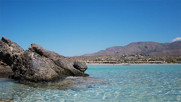View From Sea To Famous Elafonisi Beach 1