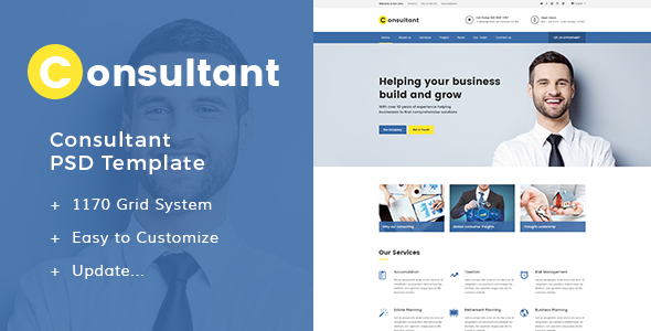 Consultant - PSD Templates - Business Corporate