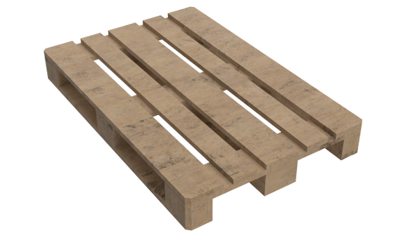 Wooden Euro Pallet Skid (PBR, UV-textured) - 3DOcean Item for Sale