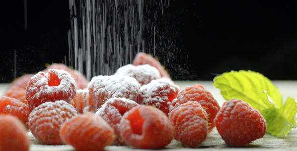 Raspberry with Icing Sugar