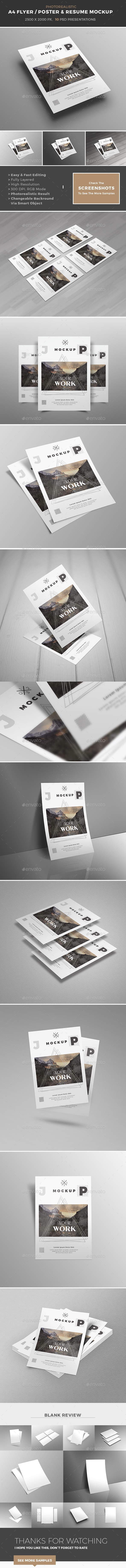 A4 poster / flyer mockup - Flyers Print