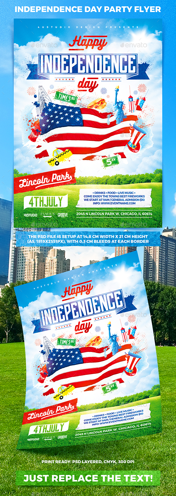 Independence Day Party Flyer - Holidays Events