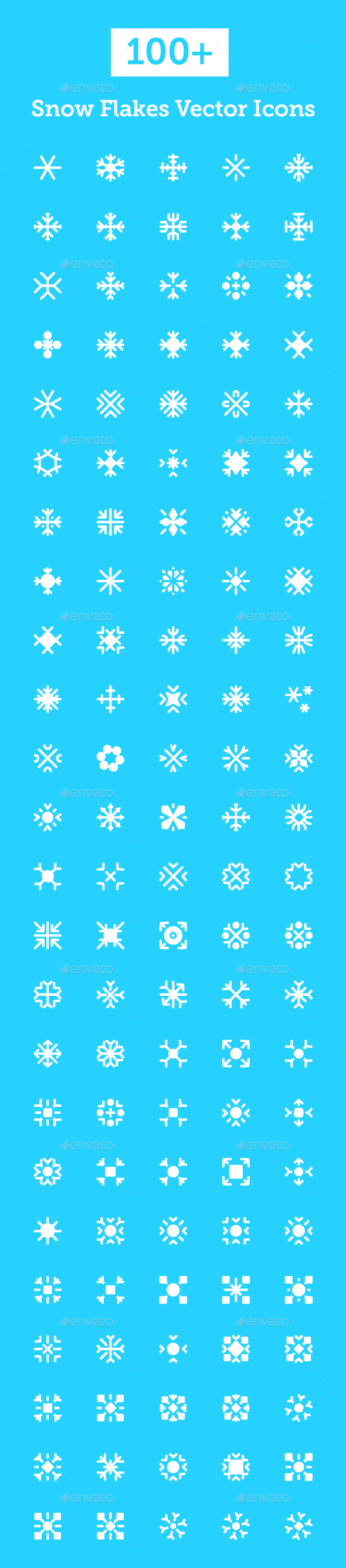 100+ Snowflakes Vector Icons - Icons