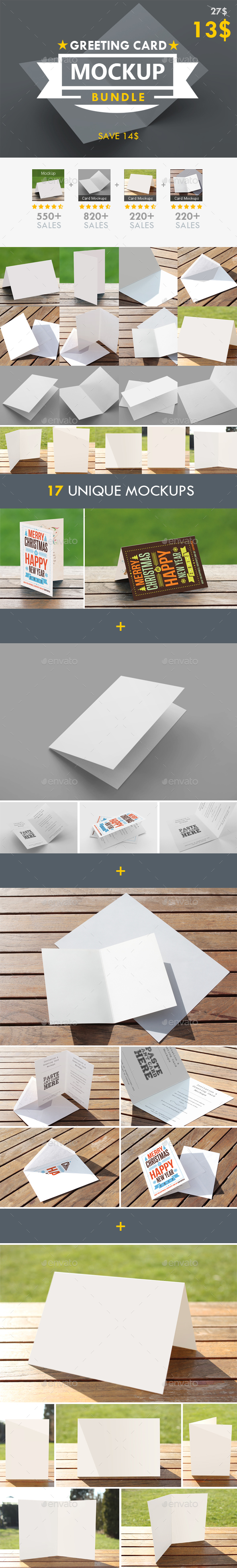Greeting Card Mockup Bundle - Miscellaneous Print