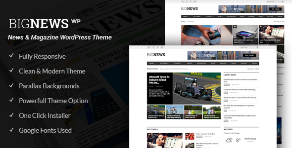Big News - Newspaper WordPress Theme (News, Magazine, Blog)