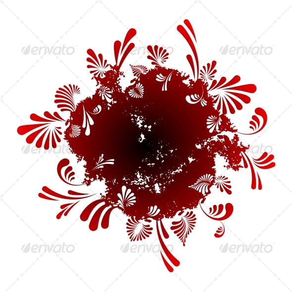 Round abstract floral background - Backgrounds Decorative