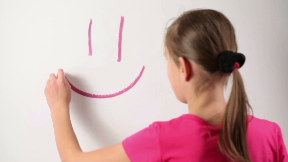 Girl Draws Smile