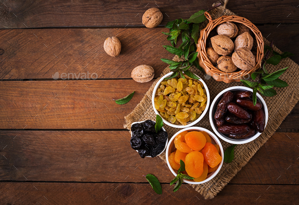 Mix dried fruits and nuts. Ramadan (Ramazan) food.